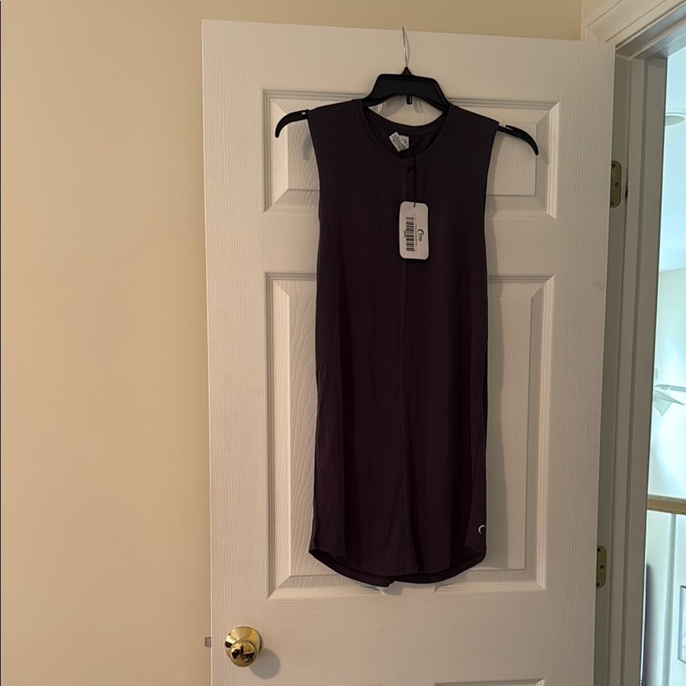 ZYIA Black Muscle Tee with Mandarin Collar